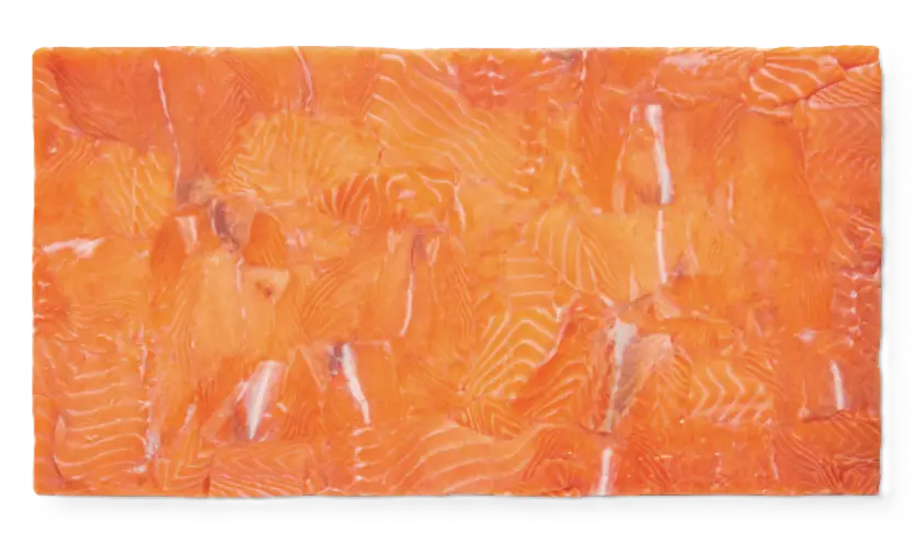 Frozen Atlantic salmon blocks and pieces